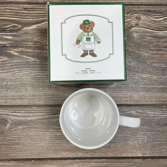 Ralph Lauren Ralph's Coffee Polo Bear Mug‎ In Box Barista Porcelain White NEW - Picture 6 of 7